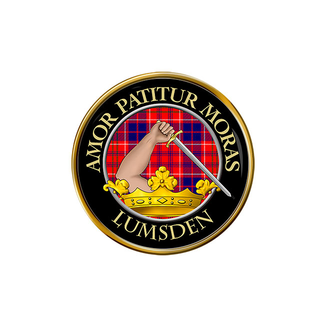 Lumsden Scottish Clan Crest Pin Badge - Family Crests
