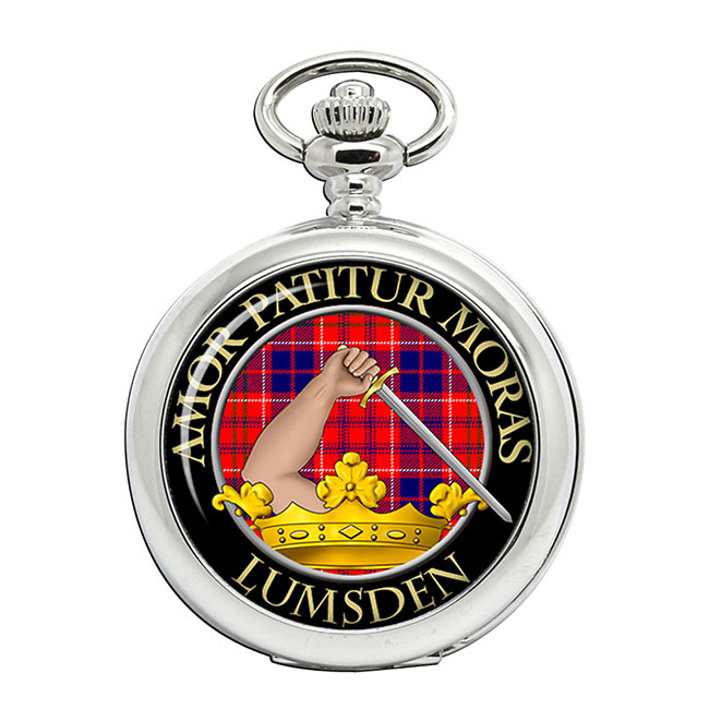 Lumsden Scottish Clan Crest Pocket Watch