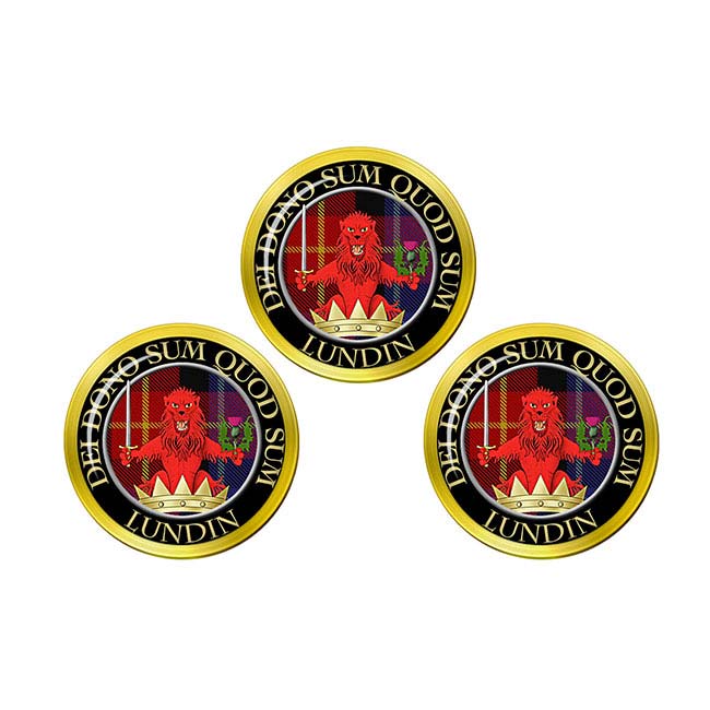 Lundin Scottish Clan Crest Golf Ball Markers