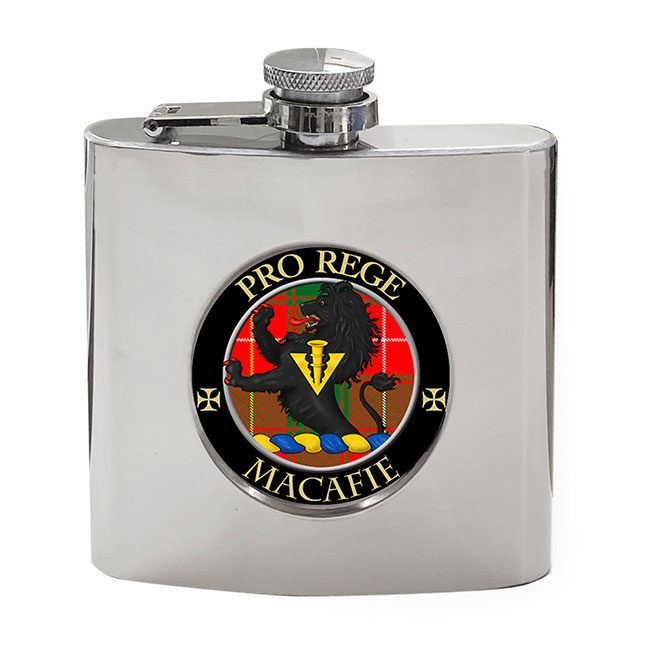 Macafie (Modern) Scottish Clan Crest Hip Flask