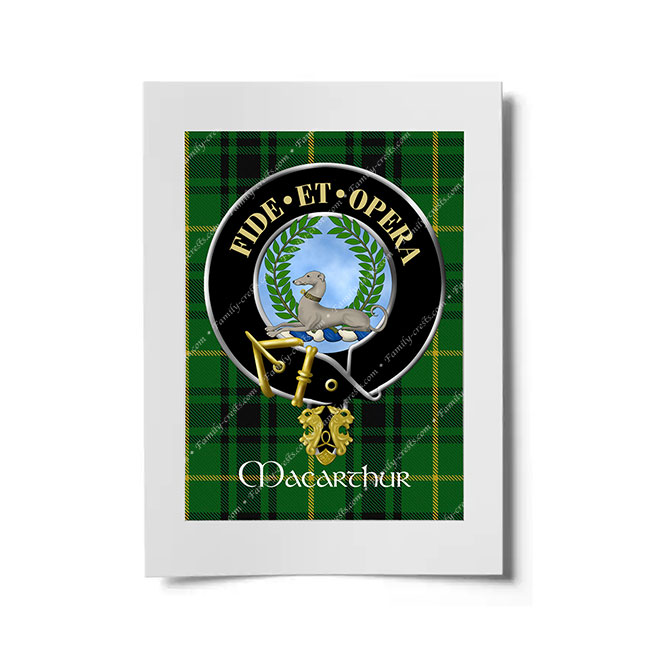 MacArthur (Modern) Scottish Clan Crest Ready to Frame Print