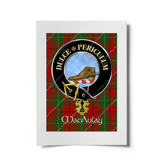 MacAulay Scottish Clan Crest Ready to Frame Print Family Crests