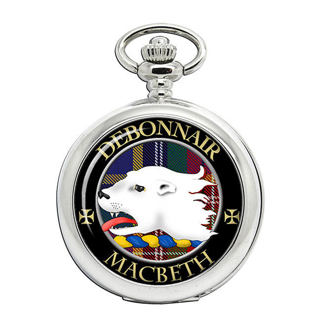 Macbeth (otter crest) Scottish Clan Crest Pocket Watch