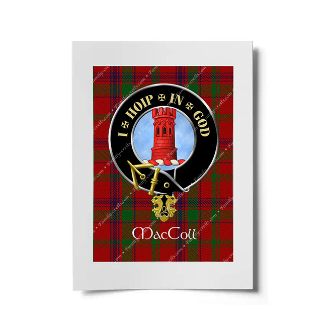 MacColl Scottish Clan Crest Ready to Frame Print