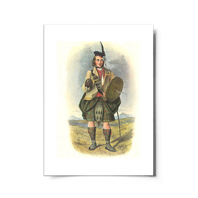 MacDonald of Clanranald Scottish Clansman Ready to Frame Print