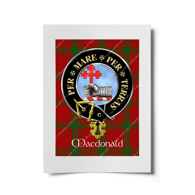 MacDonald of Sleat Scottish Clan Crest Ready to Frame Print