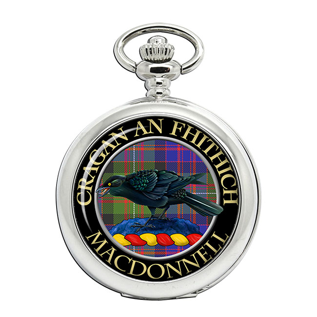 MacDonnell Scottish Clan Crest Pocket Watch