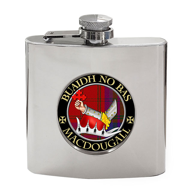 MacDougall Scottish Clan Crest Hip Flask