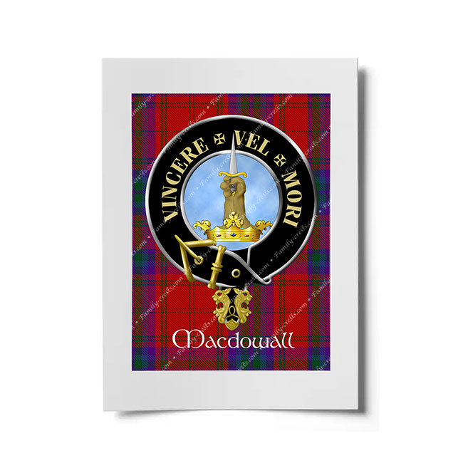 Macdowall Scottish Clan Crest Ready to Frame Print