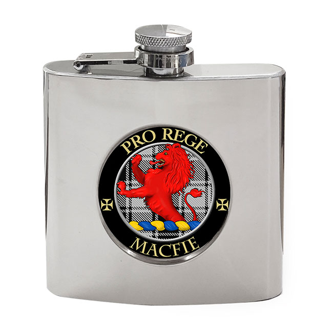Macfie Ancient Scottish Clan Crest Hip Flask
