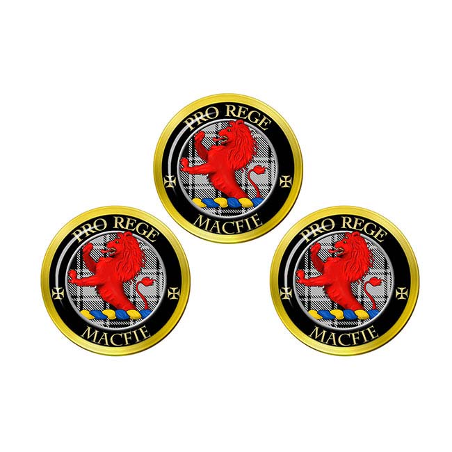 Macfie Ancient Scottish Clan Crest Golf Ball Markers