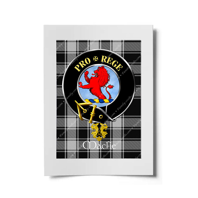 Macfie Ancient Scottish Clan Crest Ready to Frame Print