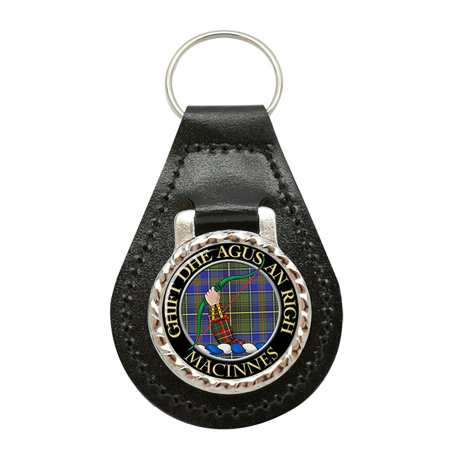 Macinnes Scottish Clan Crest Leather Key Fob
