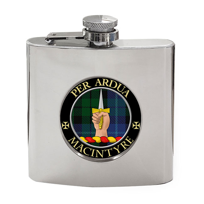 Macintyre Scottish Clan Crest Hip Flask