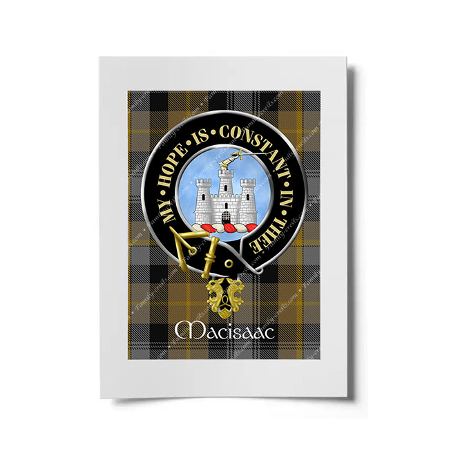 MacIsaac Scottish Clan Crest Ready to Frame Print