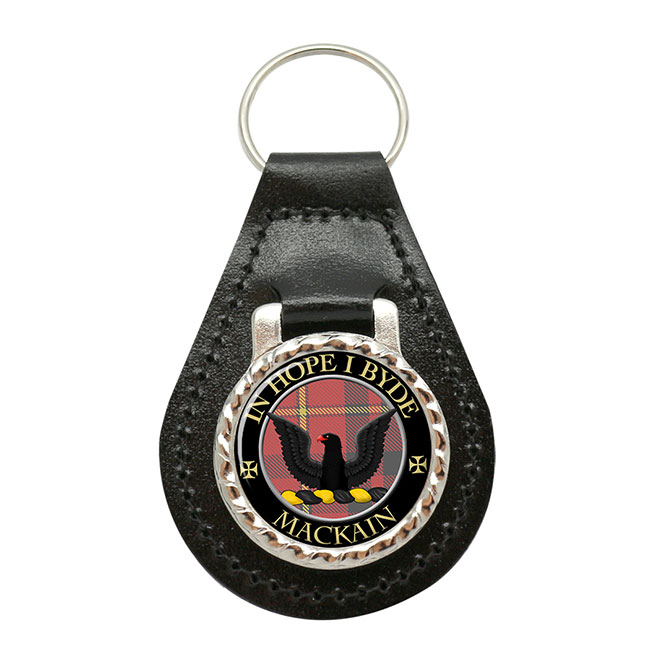 Mackain Scottish Clan Crest Leather Key Fob