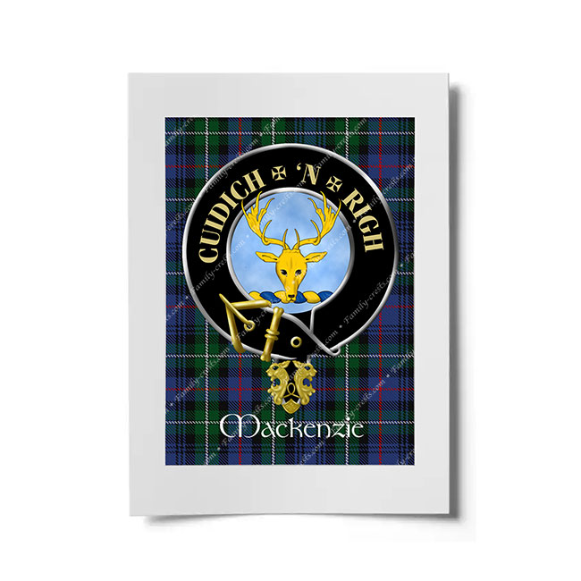 Mackenzie of Kintail Scottish Clan Crest Ready to Frame Print