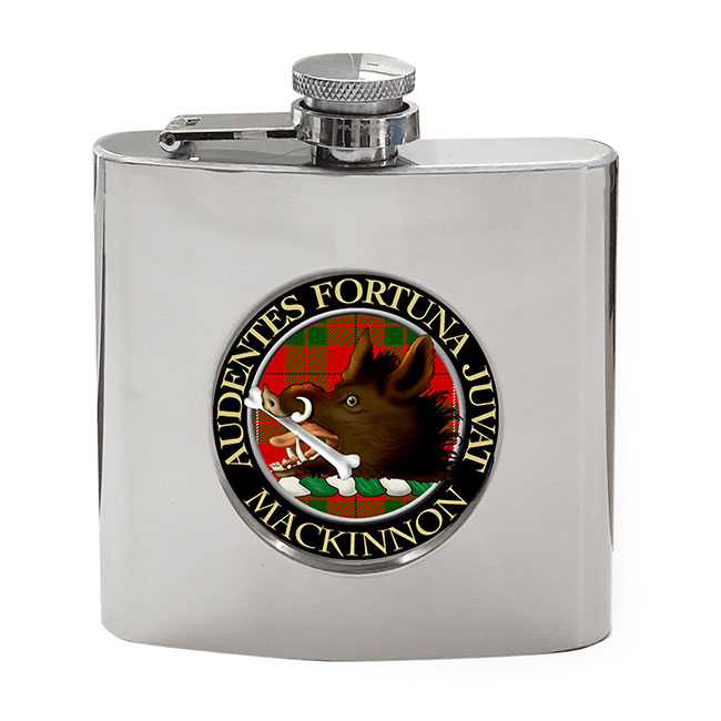 Mackinnon Scottish Clan Crest Hip Flask