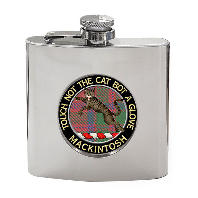 Mackintosh Scottish Clan Crest Hip Flask