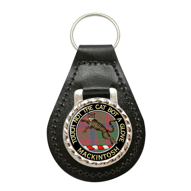 Mackintosh Scottish Clan Crest Leather Key Fob