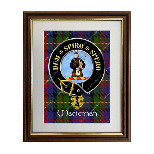 MacLennan Scottish Clan Crest Framed Print