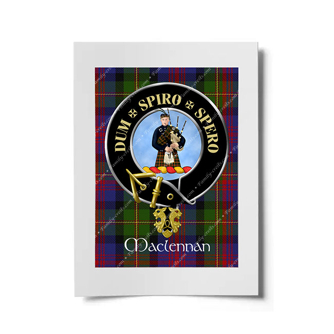 MacLennan Scottish Clan Crest Ready to Frame Print