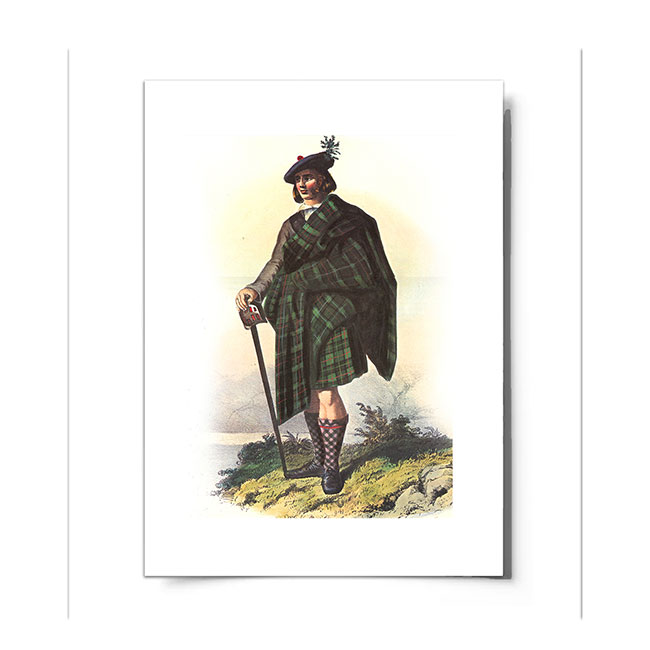 Macleod Scottish Clansman Ready to Frame Print