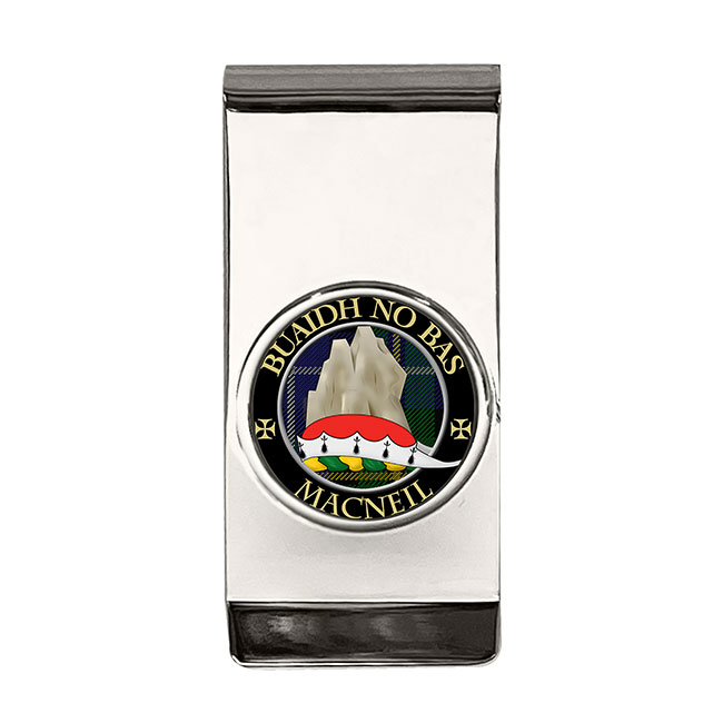 MacNeil (Buaidh no Bas motto) Scottish Clan Crest Money Clip