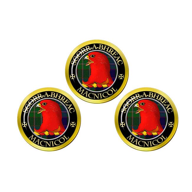 Macnicol Scottish Clan Crest Golf Ball Markers