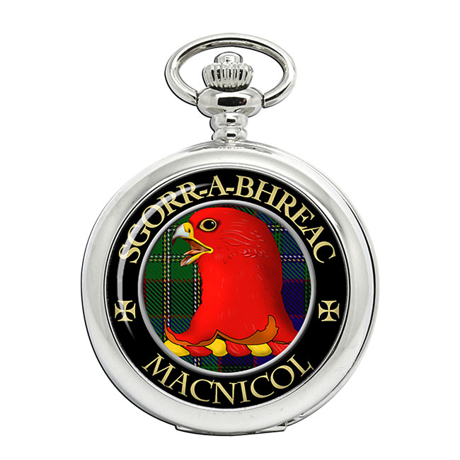 Macnicol Scottish Clan Crest Pocket Watch Family Crests