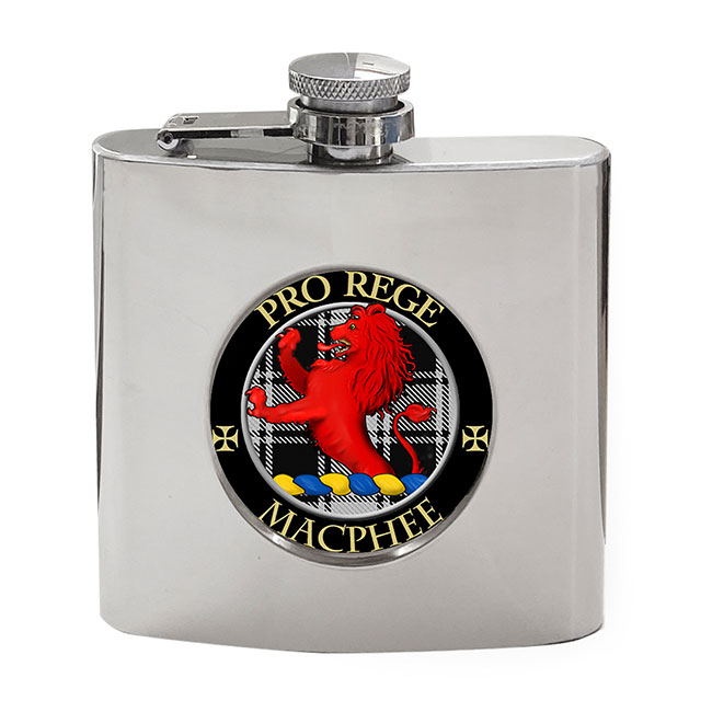 Macphee (Ancient) Scottish Clan Crest Hip Flask