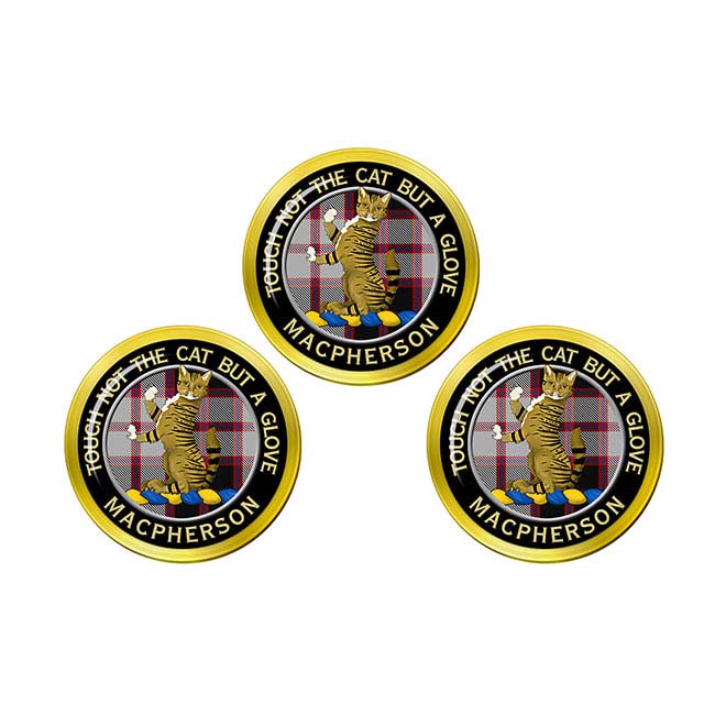 Macpherson Scottish Clan Crest Golf Ball Markers