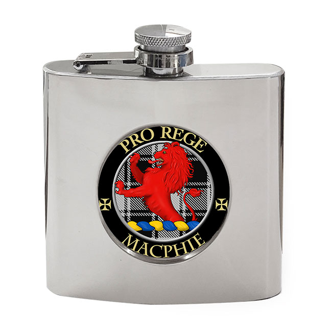 Macphie (Ancient) Scottish Clan Crest Hip Flask