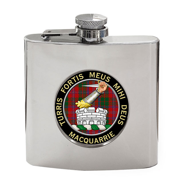 Macquarrie Scottish Clan Crest Hip Flask