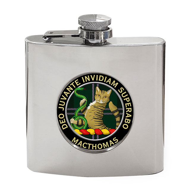 MacThomas Scottish Clan Crest Hip Flask