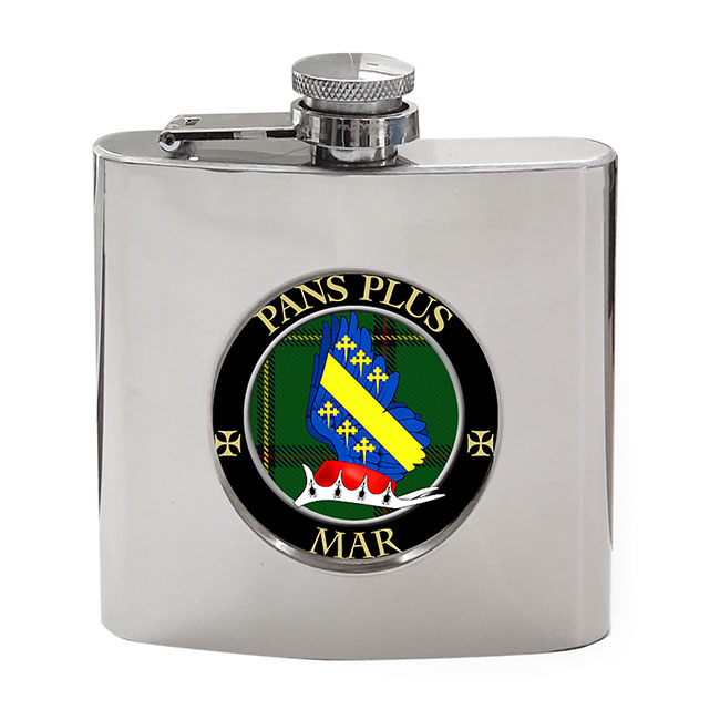 Mar Scottish Clan Crest Hip Flask