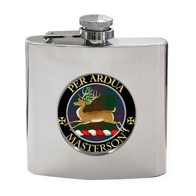 Masterson Scottish Clan Crest Hip Flask
