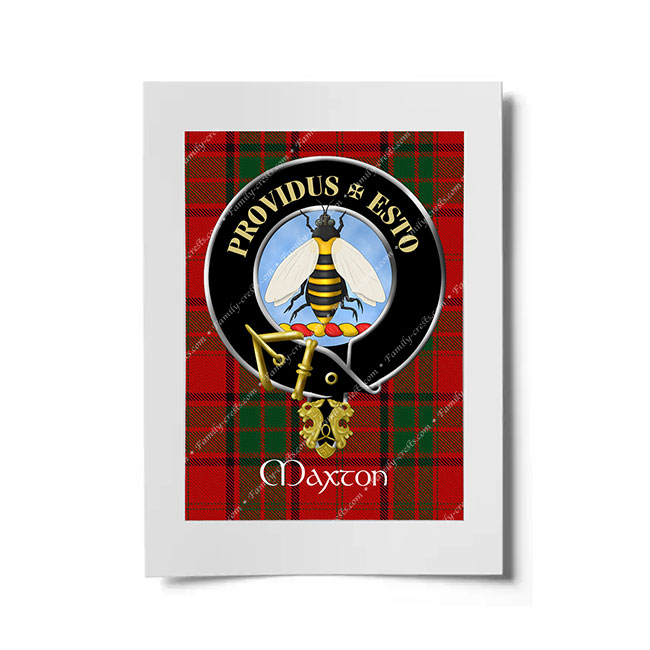 Maxton Scottish Clan Crest Ready to Frame Print Family Crests