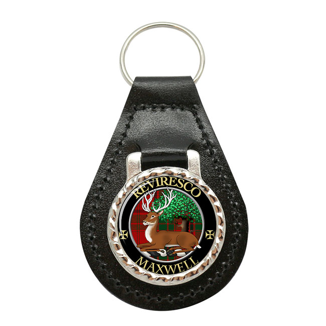 Maxwell Scottish Clan Crest Leather Key Fob