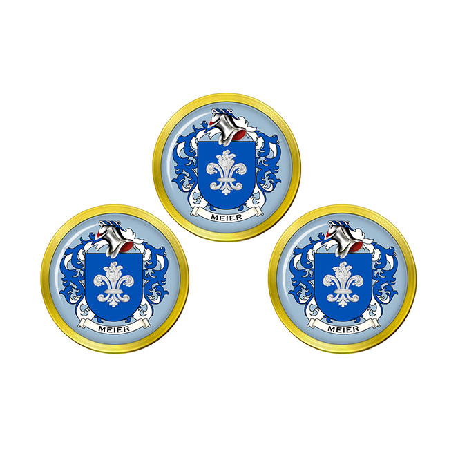 Meier (Swiss) Coat of Arms Golf Ball Markers