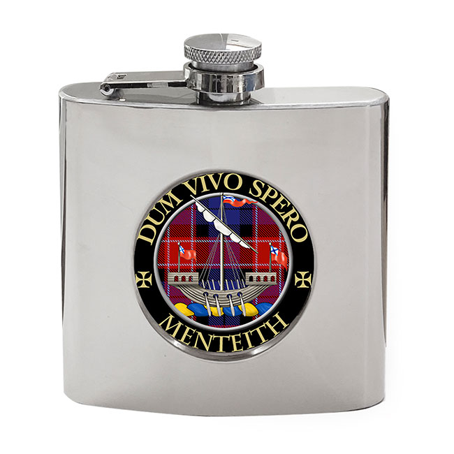 Menteith Scottish Clan Crest Hip Flask