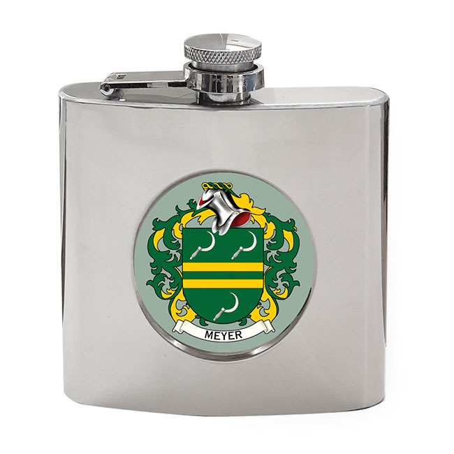 Meyer (Germany) Coat of Arms Hip Flask
