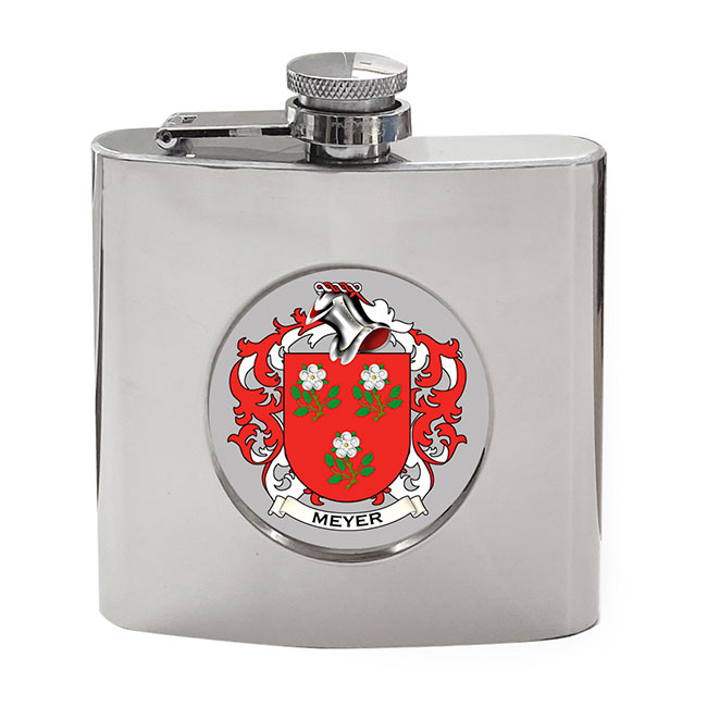 Meyer (Swiss) Coat of Arms Hip Flask