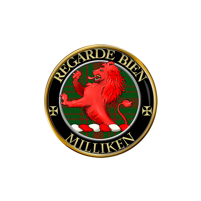 Milliken Scottish Clan Crest Pin Badge