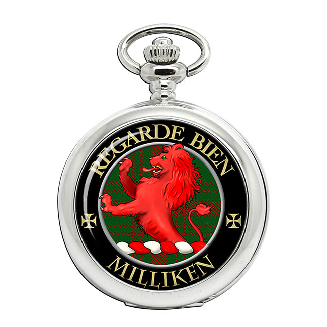 Milliken Scottish Clan Crest Pocket Watch