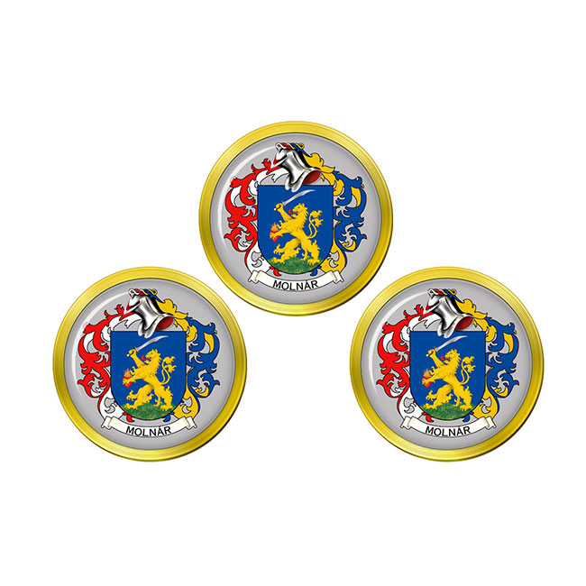 Molnár (Hungary) Coat of Arms Golf Ball Markers