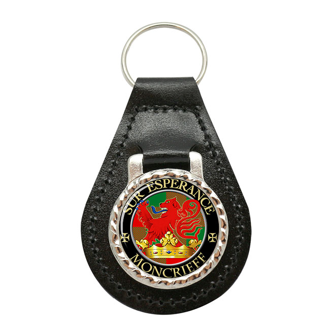 Moncrieff Scottish Clan Crest Leather Key Fob