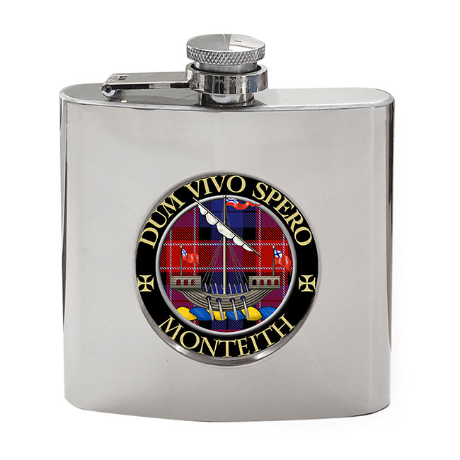 Monteith Scottish Clan Crest Hip Flask Family Crests