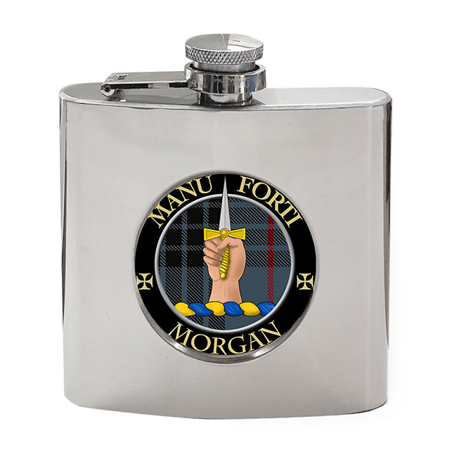 Morgan Scottish Clan Crest Hip Flask