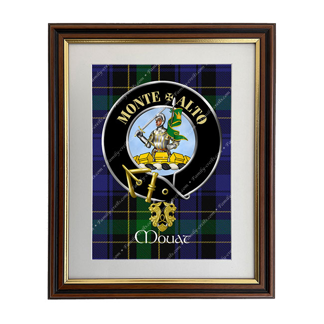 Mouat Scottish Clan Crest Framed Print